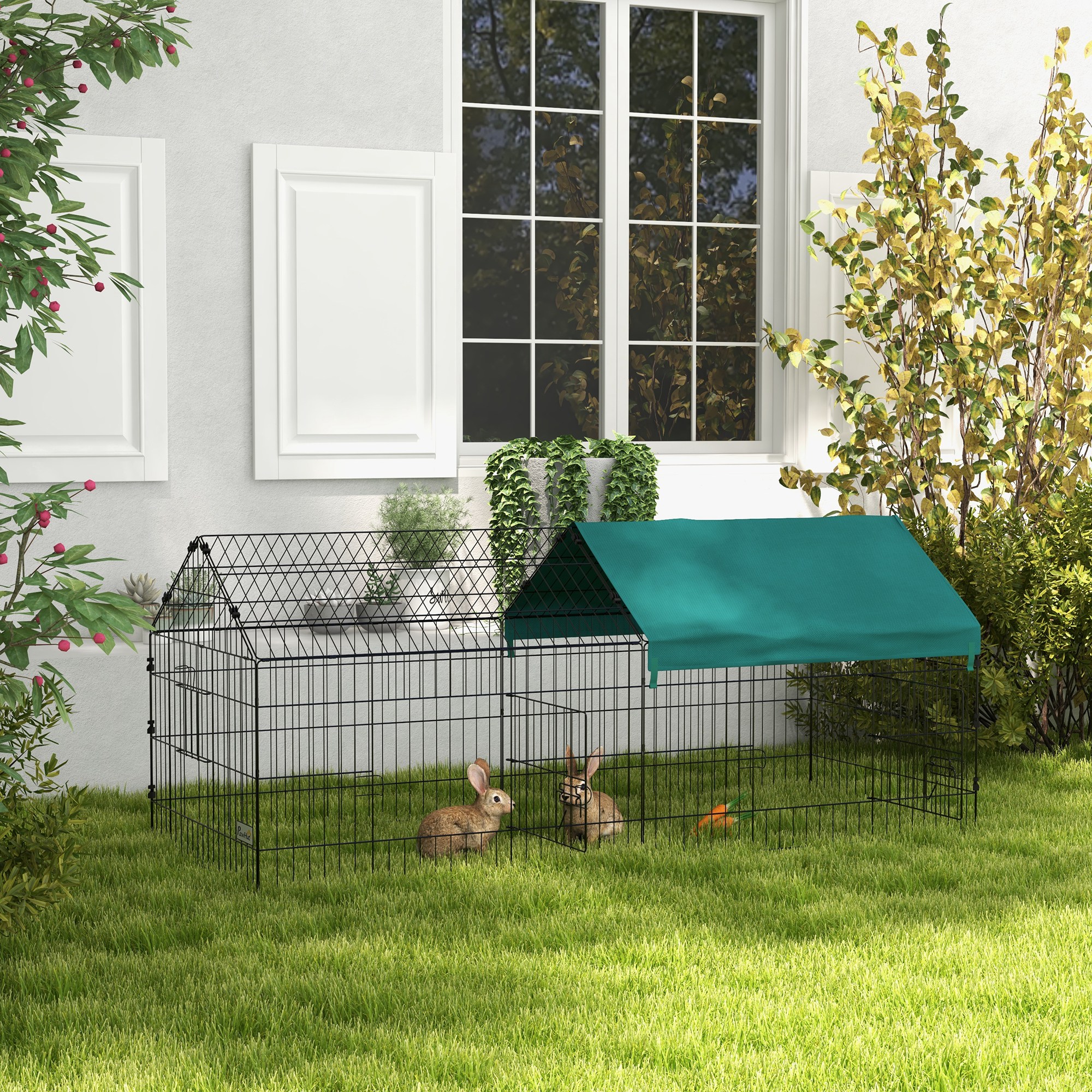 73" Small Animal Playpen with Roof for Rabbits, Chicken, Chinchillas — image 3