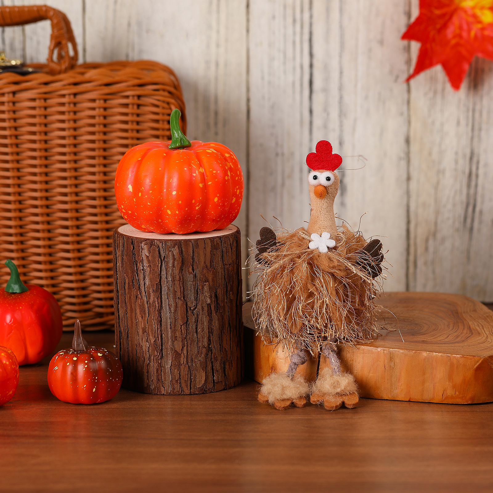 Nueva Figura de Peluche de Pavo para Acción de Gracias, Decoración Manual para Festival de Cosecha de Otoño, Adorno Creativo para Acción de Gracias — imagen 3