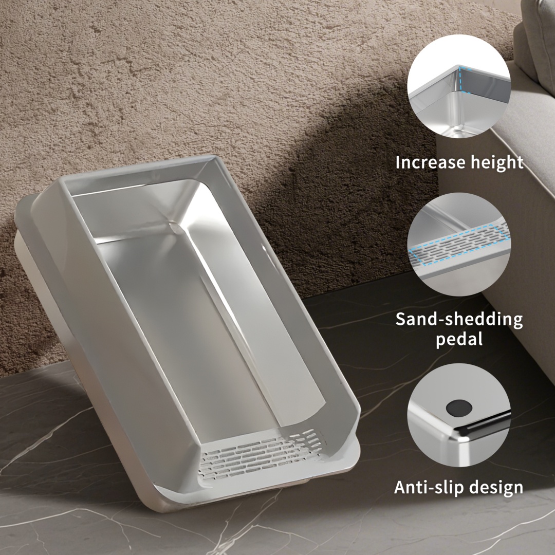 Solo Recogida en Tienda - Caja de Arena para Gatos de Acero Inoxidable — imagen 12