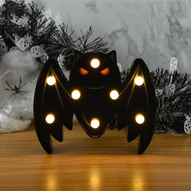 Halloween LED Lights Horror Pumpkin Ghost Bat Spider Night Lights Ornament Halloween Party Props Home Bar Table Lamp Decorations — image 19