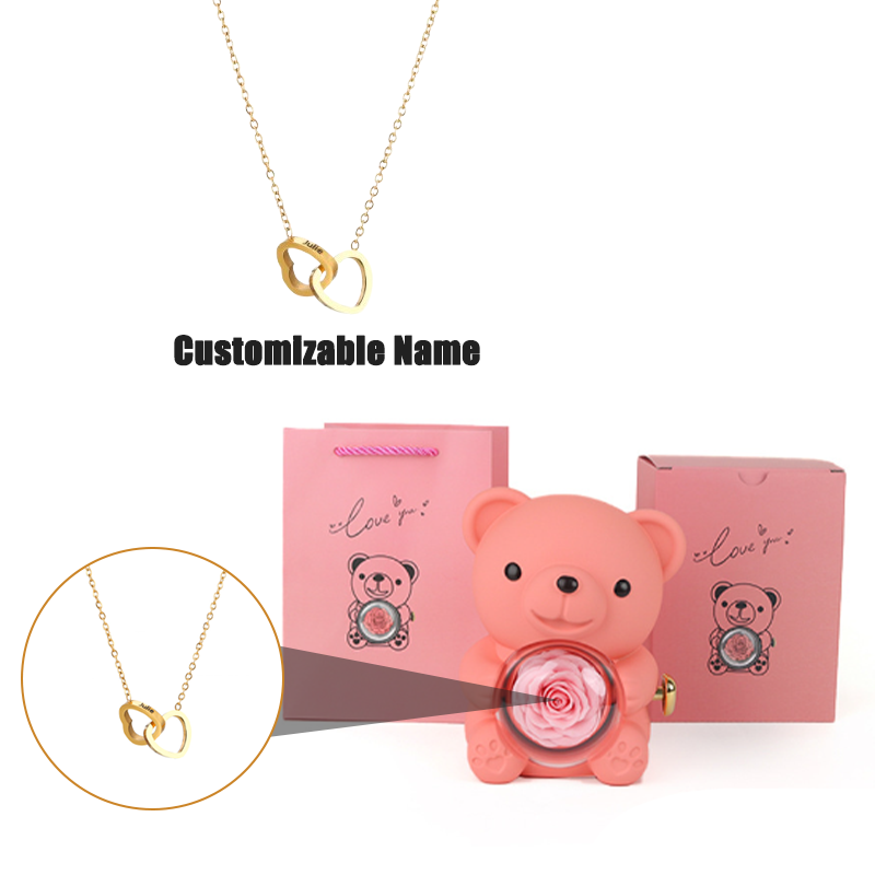 Caja de Regalo con Oso Teddy y Collar Personalizado para Mujer, Madre o Esposa — imagen 12