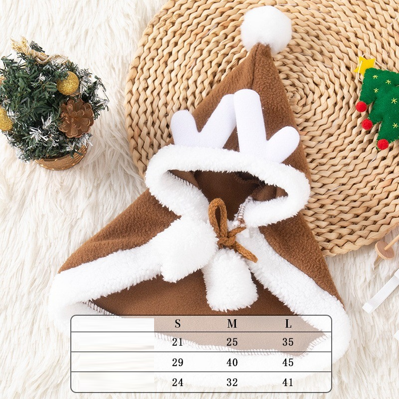 Pet Cat Dog Hat Headwear Christmas Scarf Cloak Transformation Cloak Christmas Pet Clothes — image 9