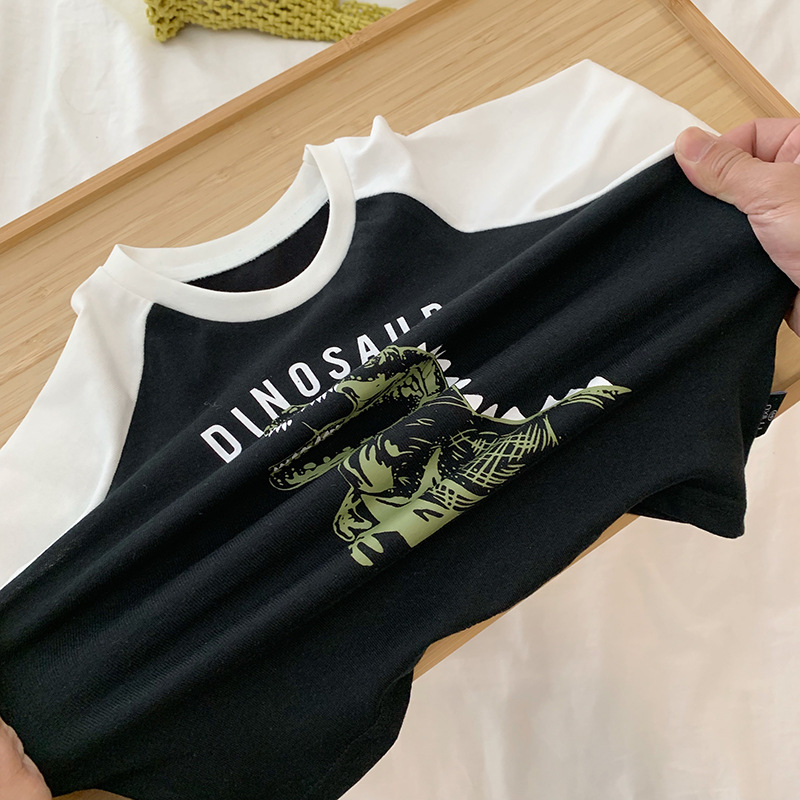 Children's short sleeved t-shirt cartoon dinosaur — image 3
