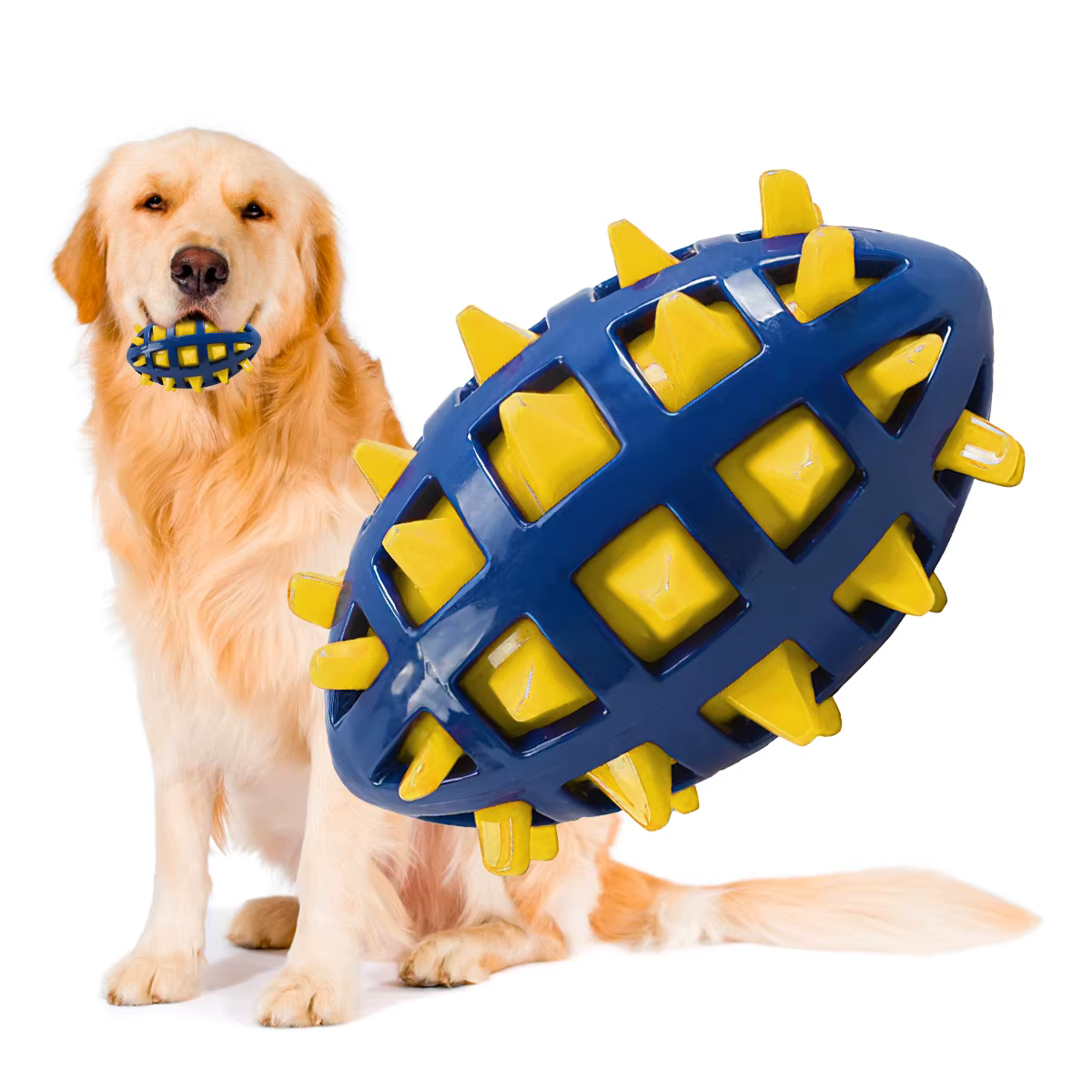 Squeaky Puppy Ball Toy Interactive Rubber Comfortable Dog Creative Pet Ball for Teething Cleaning Playing Chewers tpr sound foot — image 1