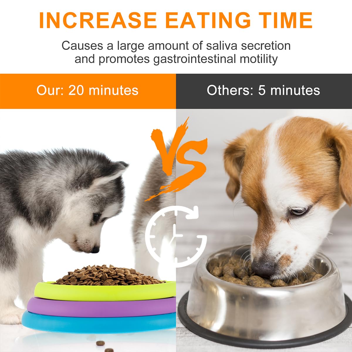 Comida Lenta para Mascotas - Tazón Anti Ahogamiento para Gatos, 3 en 1 Juguete Interactivo para Perros, Maza de Lamer y Tazón Ralentizador - Estímulo Mental para Canes Medianos y Grandes — imagen 5