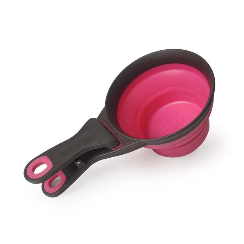 Multifunctional Folding Silicone Dog Bowl Feeder Portable Pet Food Container Measuring Cup Spoon Dogs Feed Storage Tool — image 4