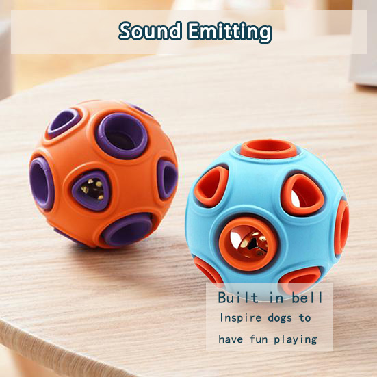 Pelota de Goma con Sonido de Campana para Perros, 2 Piezas, Juguetes Interactivos para Cachorros y Pequeños Caninos — imagen 7