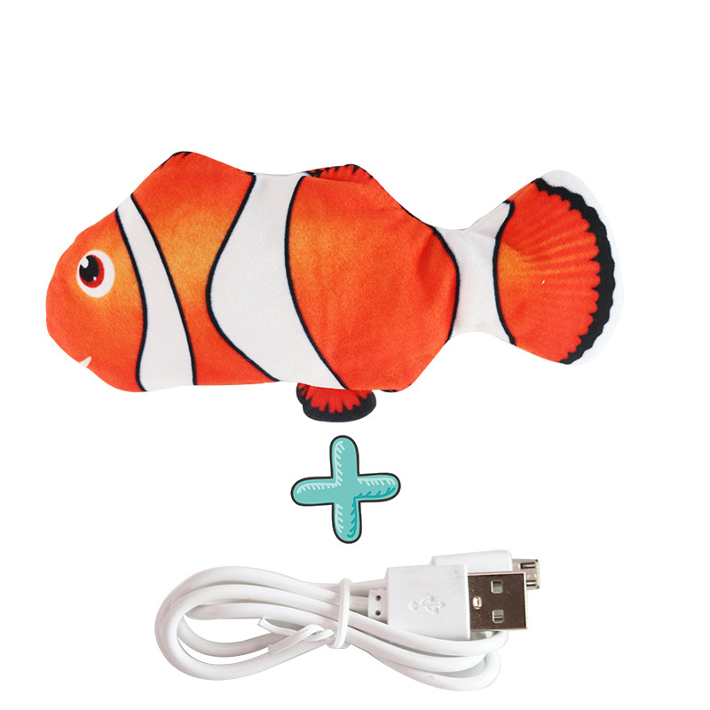 Cat USB Charger Toy Fish Interactive Electric floppy Fish Cat toy Realistic Pet Cats Chew Bite Toys Pet Supplies Cats dog toy — image 8