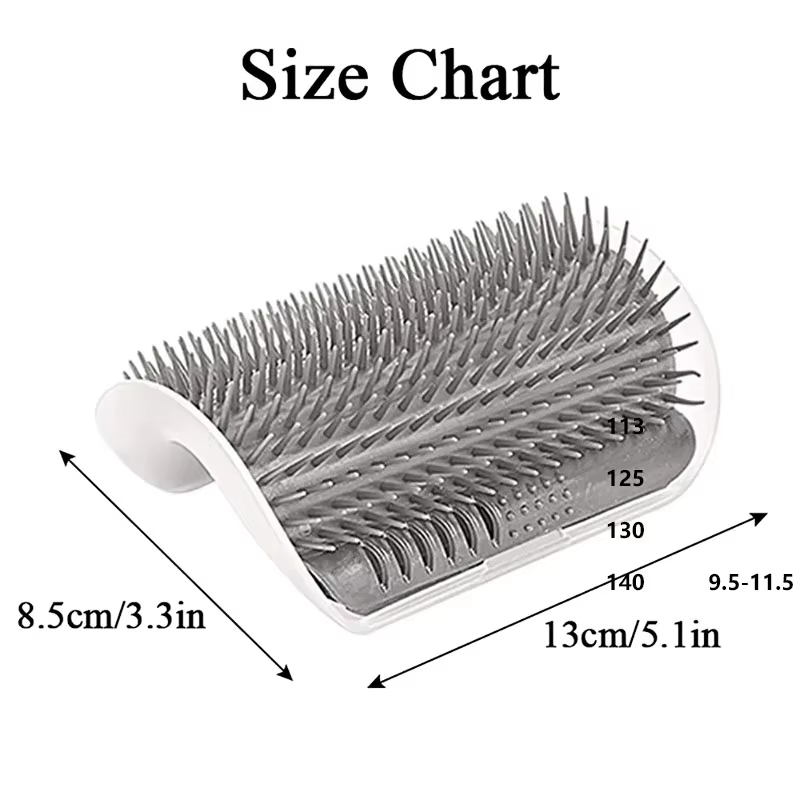Cat Self Groomer Brush Wall Corner Soft Grooming Scratcher and Brush for Short Long Fur Cats Softer Massage Toy Pet Products — image 5