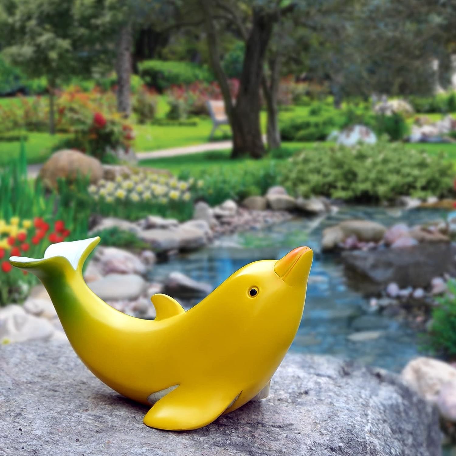 Ornamentos de escultura de delfín de banana en resina — imagen 5