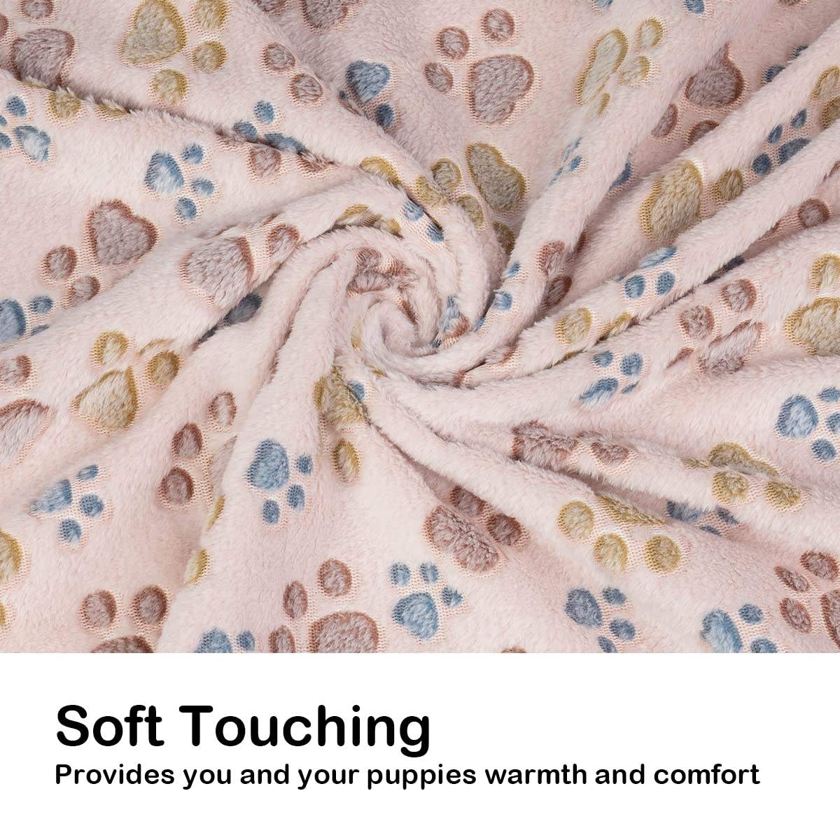 3 Pack Pet Blanket, Soft Plush Paw Print Dog Blanket Washable, Warm Fleece Cat Blanket For Large Medium Dogs, Sofa Couch Bed Cage Protector, 23 X 16 In, 30 X 20 In, 41 X 31 In, 47.2 X 39.3 In — image 14