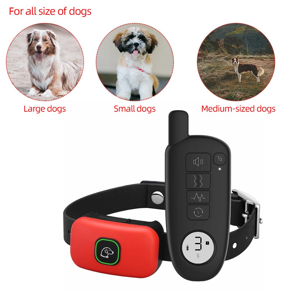 Range Dog Training Collar Waterproof Electric Shock Vibration Sound Dogs Bark Collar for Small Medium Large Dogs Trainer — image 7