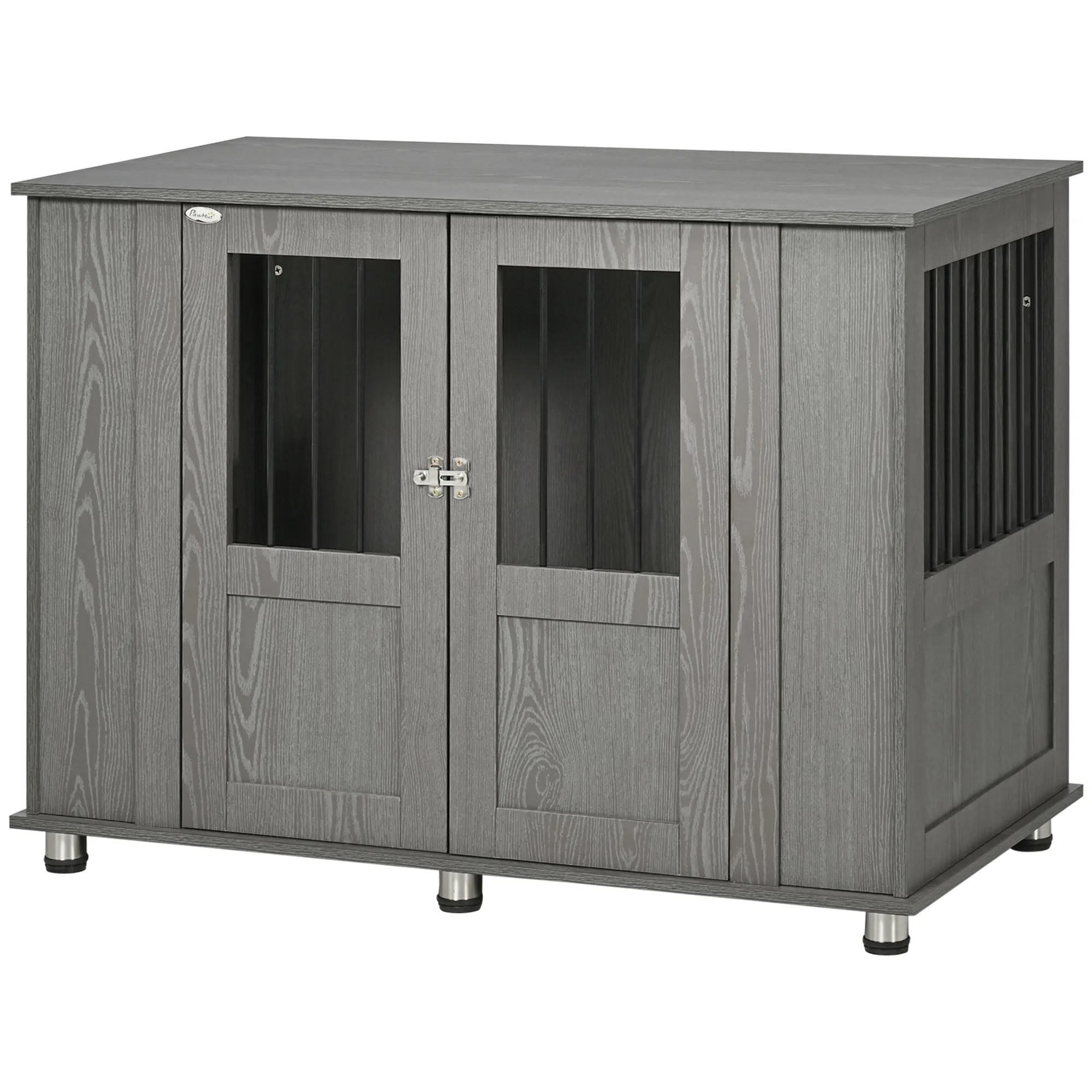 Dog Crate Furniture with Lockable Magnetic Door, Adjustable feet for Extra Large, Medium & Small Dogs, Indoor Use, Grey — image 1
