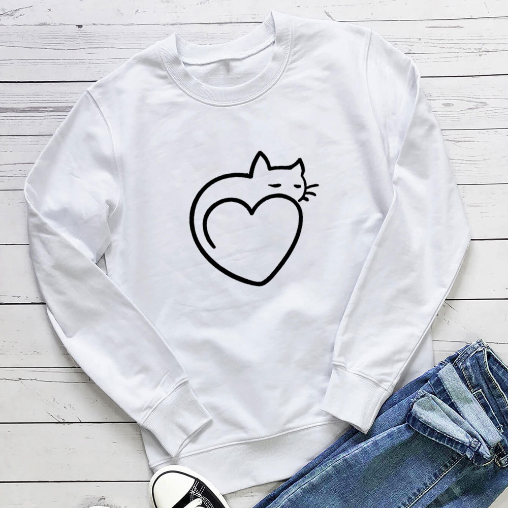Love Cat Printed Hoodie — image 3