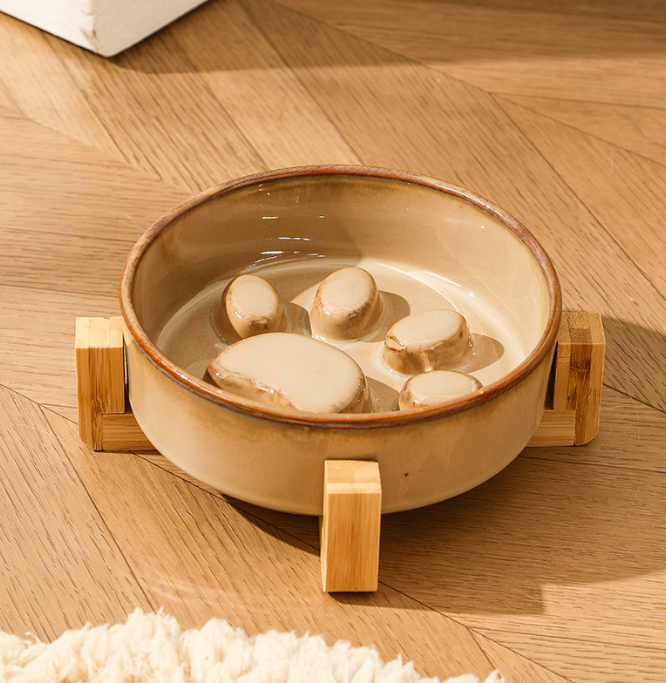 Kiln-changing ceramic pet cat bowl basin dog bowl drinking bowl — image 3
