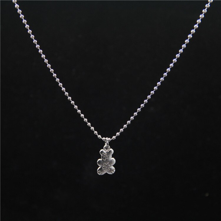 Punk Rock Flower Bear Heart Pendant Necklace Hip Hop Stainless Steel Jewelry Cool for Women Girl GiftsParty Nightclub Gifts — image 8