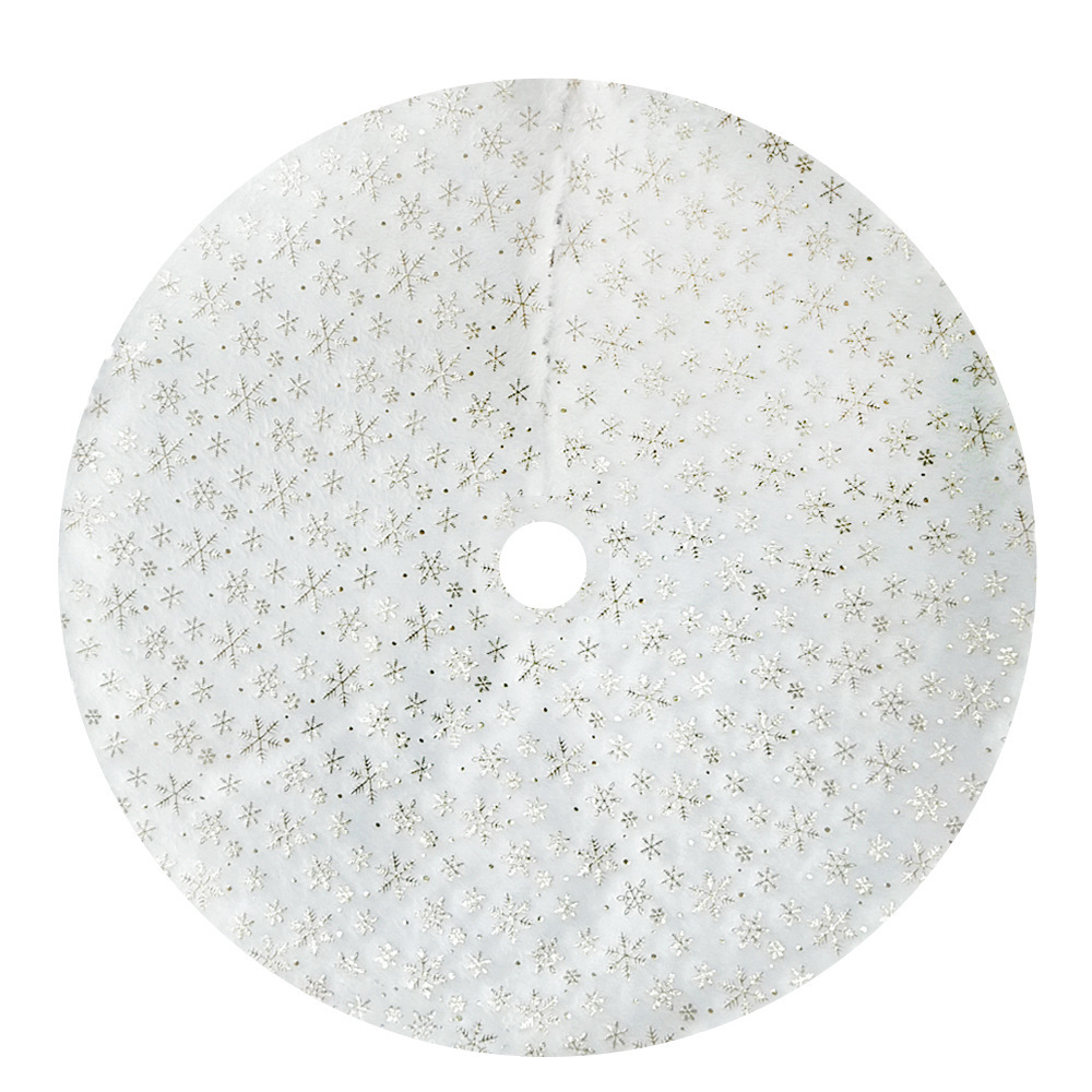 Christmas Decoration Supplies Pure White Falling Water Rabbit Fluffy Snowflake Christmas Tree Skirt Long Hair Section Tree Skirt — image 10