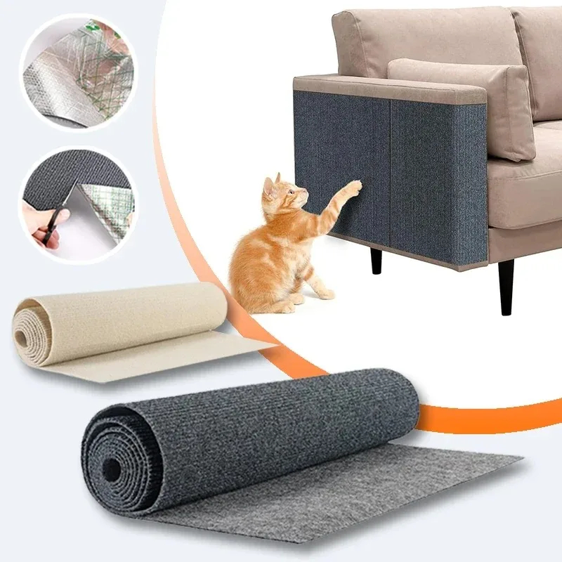 Tablero de Rasguño para Gatos Autoadhesivo con Alfombras de Tapicería para Paredes y Sofás - Protección para Patas y Rasguños en Muebles — imagen 1