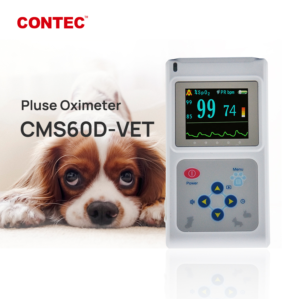 Veterinary Color Display CMS60D-VET Pulse Oximeter Spo2 Probe PR VET Monitor