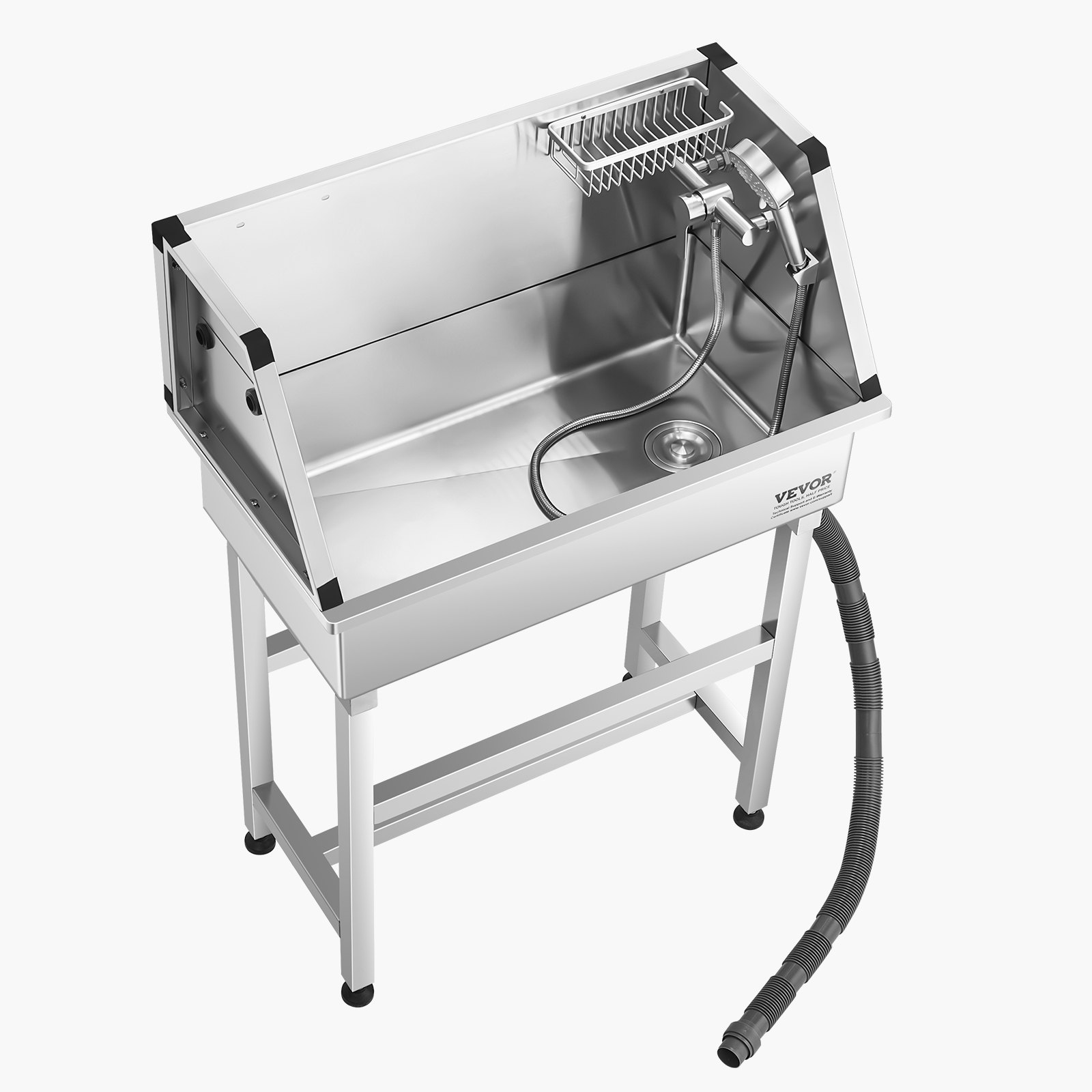 Dog Grooming Bath Tub Stainless Steel W Faucet For Pets — image 8