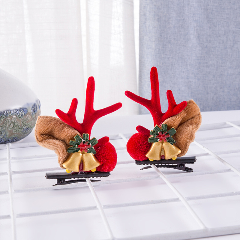 Deer Horn Headwear Hairpin Fairy Christmas Clip Hairpin Photo Taking Hairpin Cute Clip — image 10