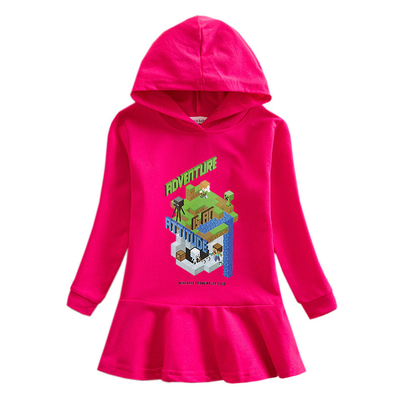 Girls' butterfly hooded sweatshirt dress — image 11