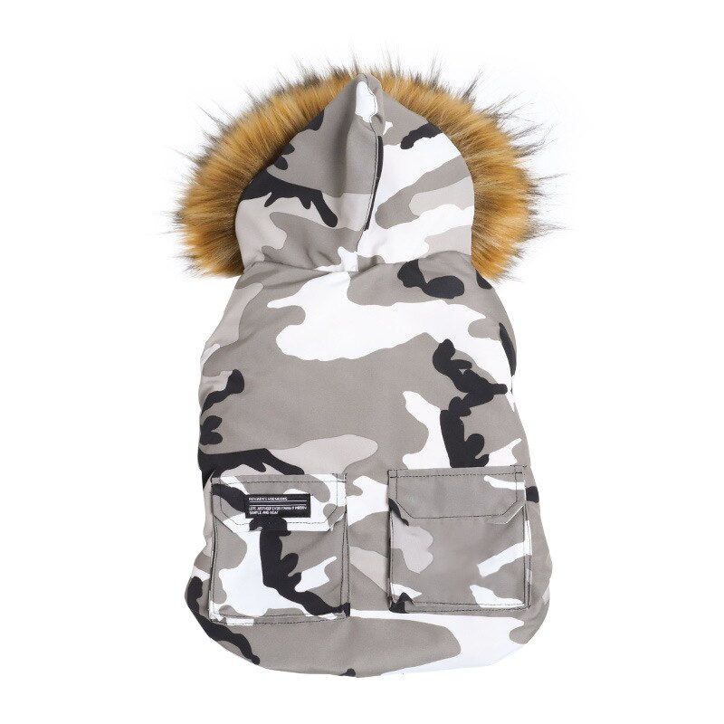 Chaquetas de invierno para perros abrigadas y calientes con capucha para Chihuahuas, Bulldog francés, Pugs, y pequeños perros — imagen 1