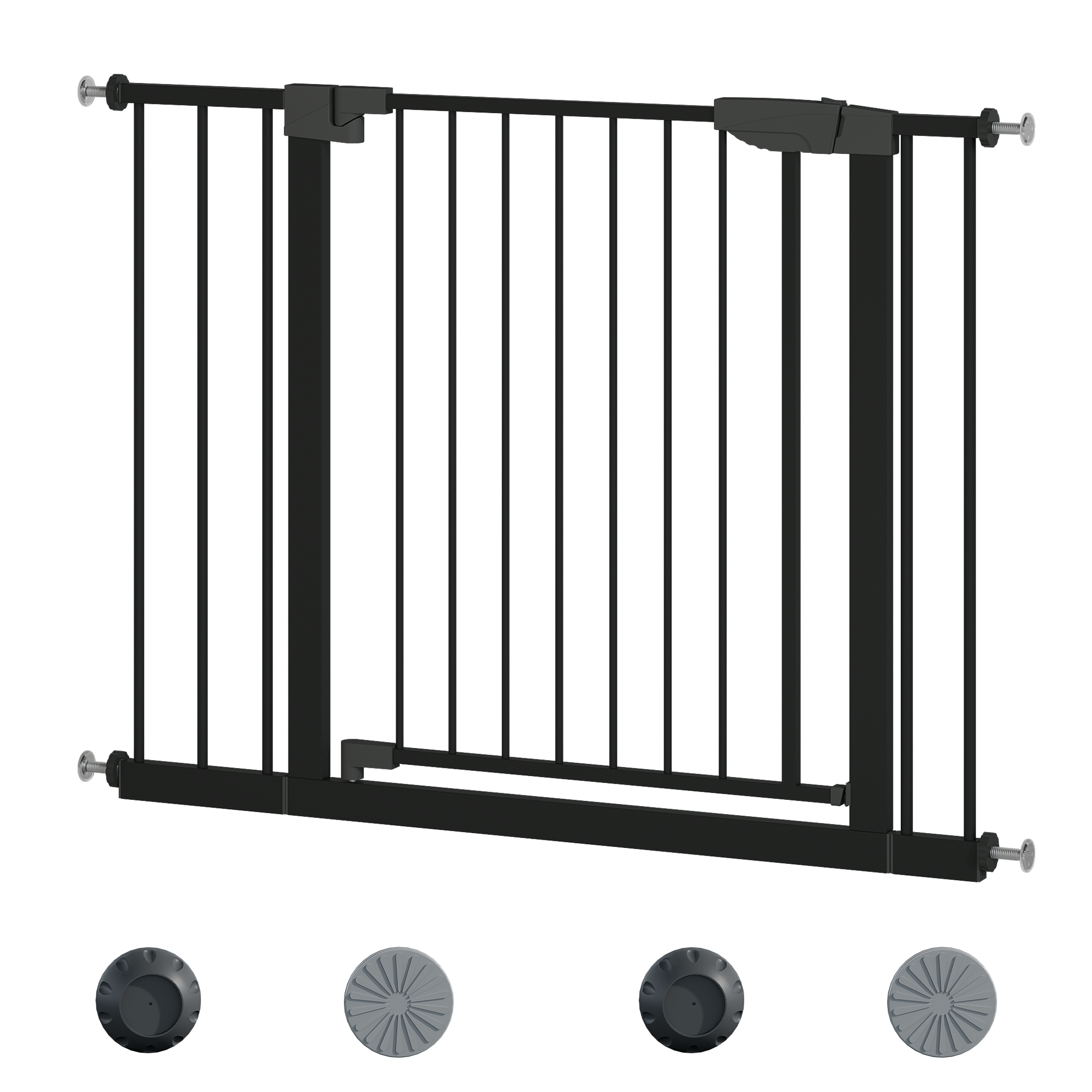 Reja para Bebés Ancha de 29.5-45.3" con Protector de Pared para Escaleras, Reja para Perros de Interior para Puertas, Sin Taladrar, Montaje a Presión, Rejas para Mascotas para Niños, Reja de Seguridad Fácil de Cruzar, Negra — imagen 13
