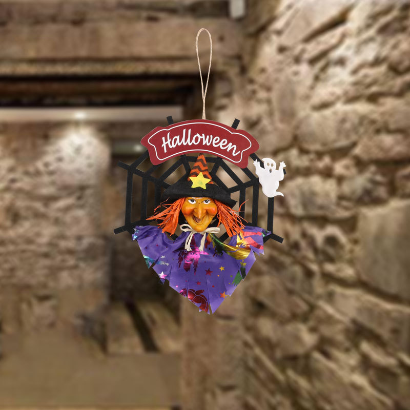 Halloween Spider Web Hanging Decoration Non-woven Fabric Ornament for Bar, KTV, Ghost Festival Scene Decoration Door Hanging — image 3