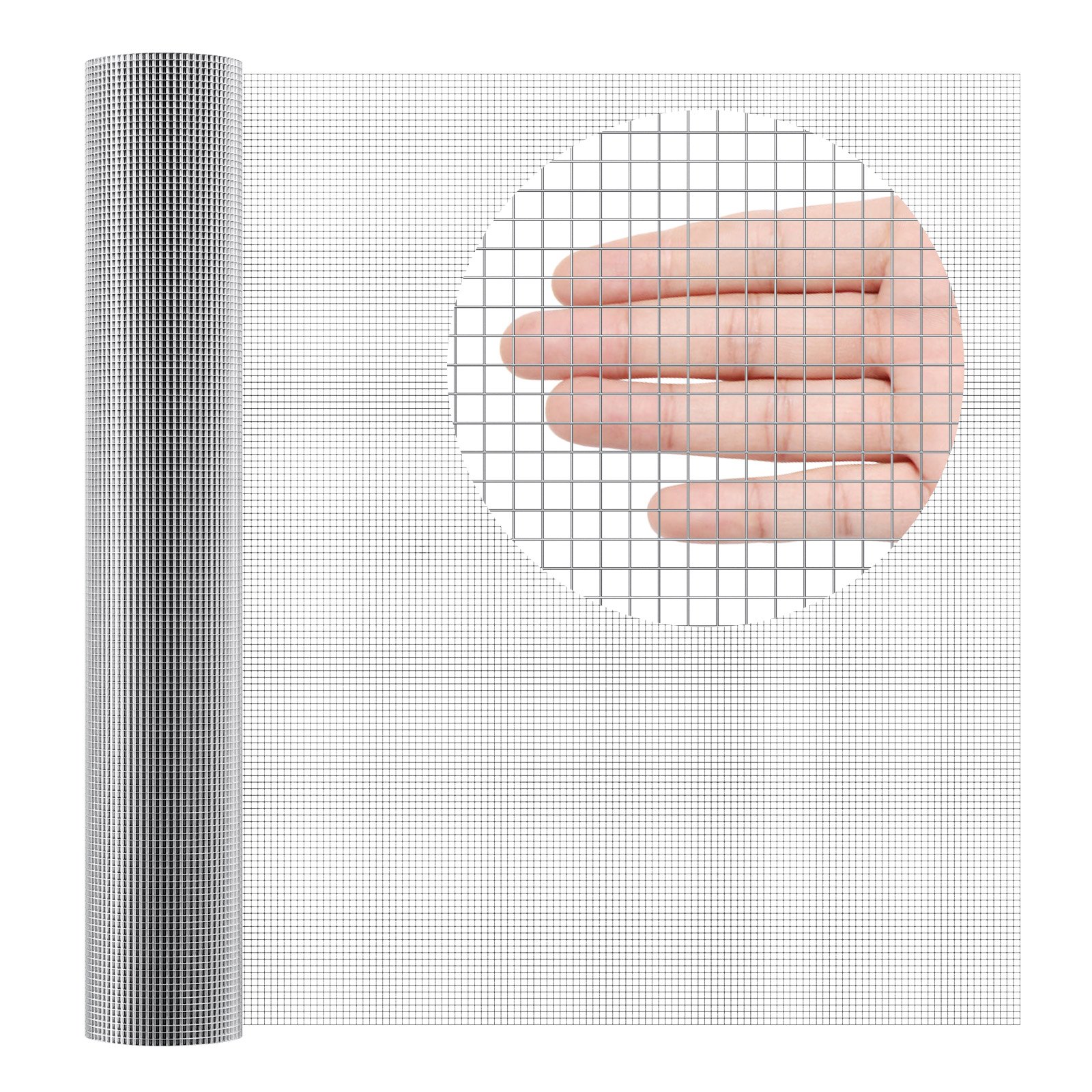 Hardware Cloth, 1'4 Inch 36in X 50 Ft 23 Gauge, Hot Dipped Galvanized Wire Mesh Roll, Chicken Wire Fencing, Wire Mesh For Rabbit Cages, Garden, Small Rodents — imagen 1
