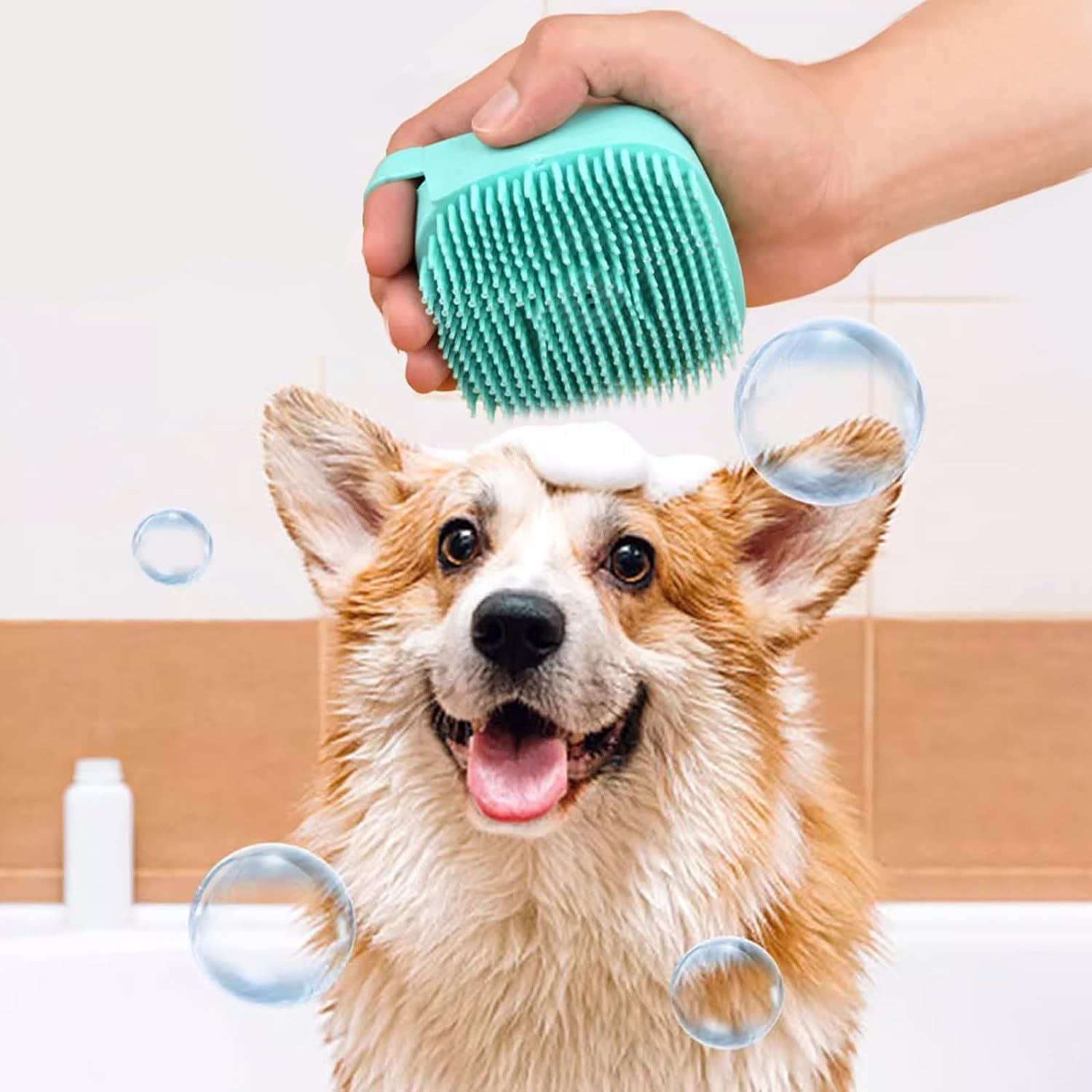 Kit de 7 piezas para el cuidado del pelaje de mascotas, cepillo auto-limpiador con tijeras de uñas y peine para pulgas — imagen 6