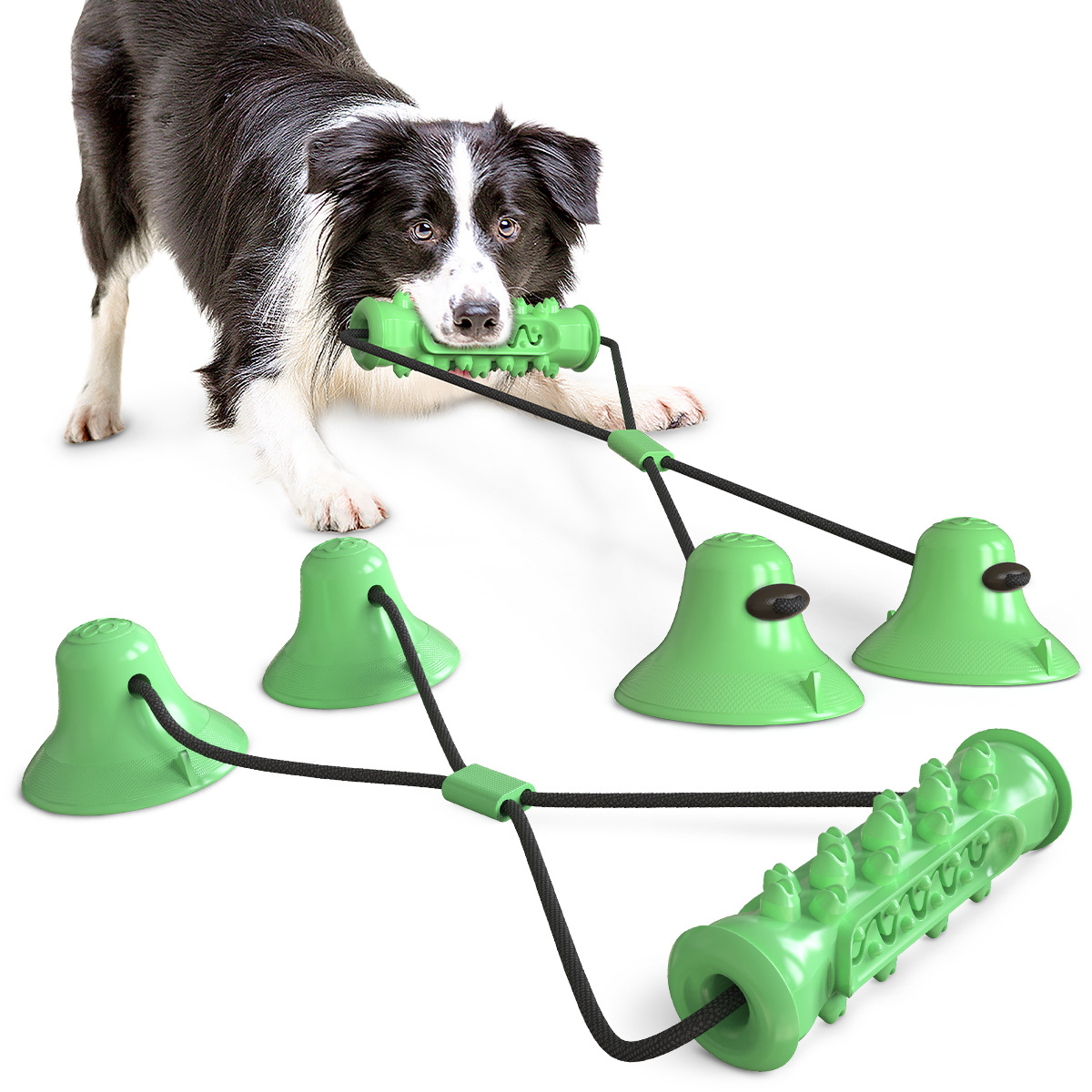 Dog Toy Double Suction Cup Pull Rope Molar Bite Resistant Tooth Cleaning Stick Pet Products — image 2