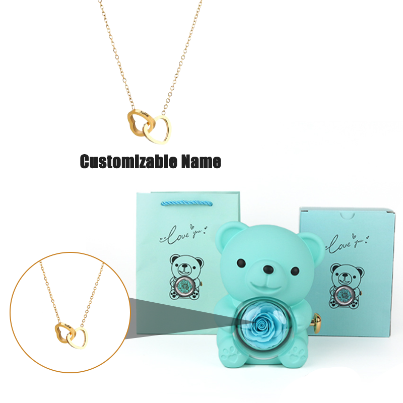 Caja de Regalo con Oso Teddy y Collar Personalizado para Mujer, Madre o Esposa — imagen 9