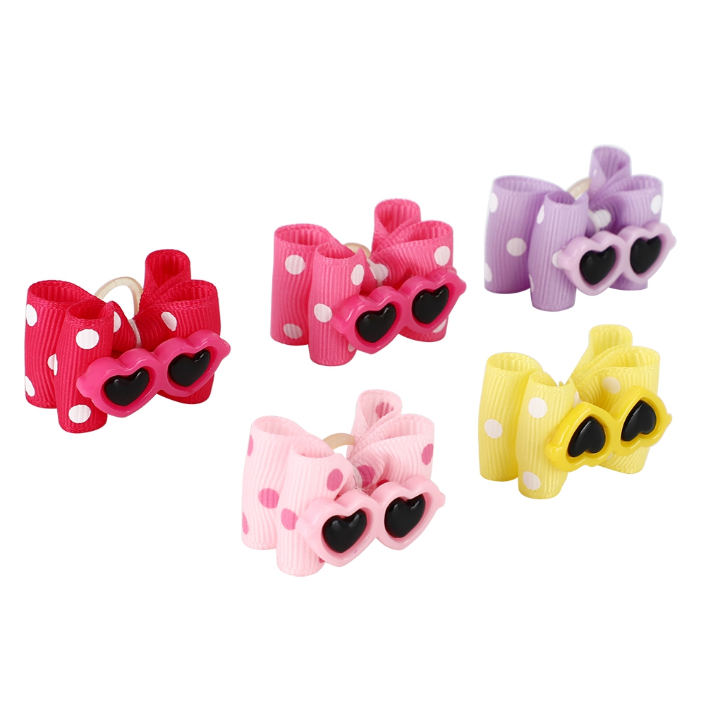 25 Piezas de Moños Multicolor para Pelo de Mascotas, Accesorios de Aseo para Gatos y Perros Pequeños y Medianos