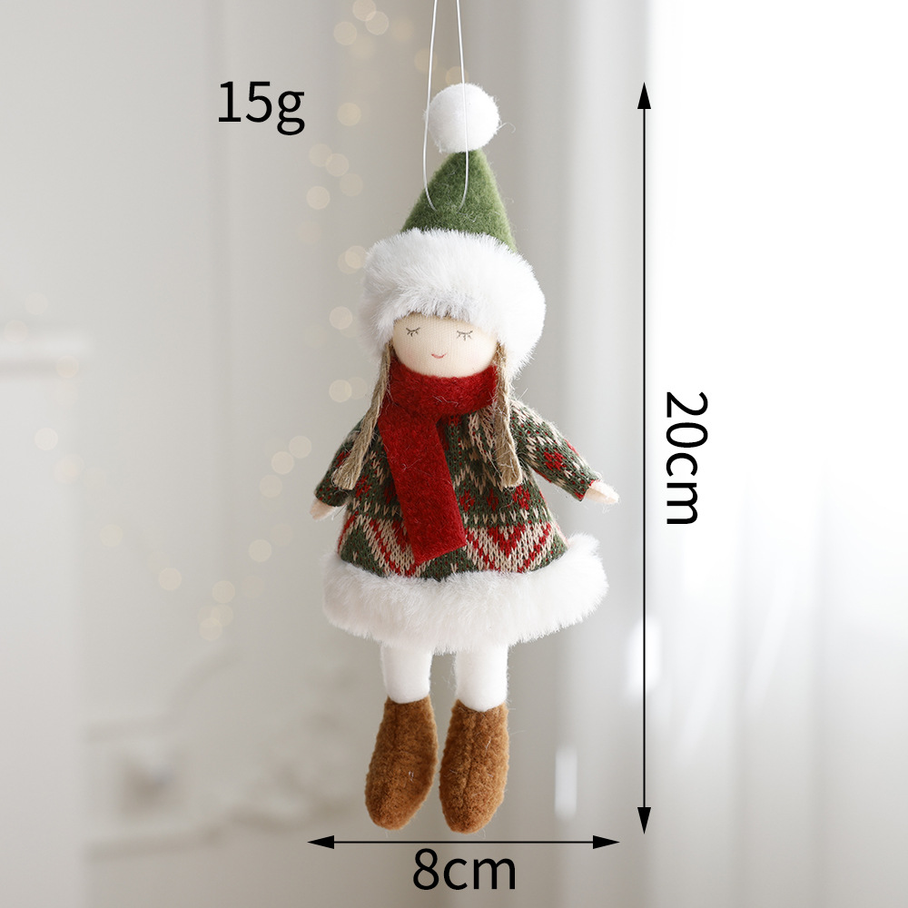 Christmas Decoration Fabric Doll Small Doll Pendant Plush Elk Santa Claus Snowman Christmas Tree Decoration — image 5