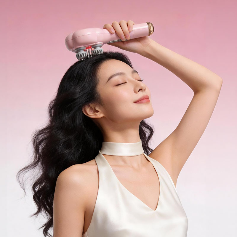 Cat Paw Air Cushion Massage Comb, Portable Kneading Hair Brush with Cleaning Function, Practical Gift — image 2