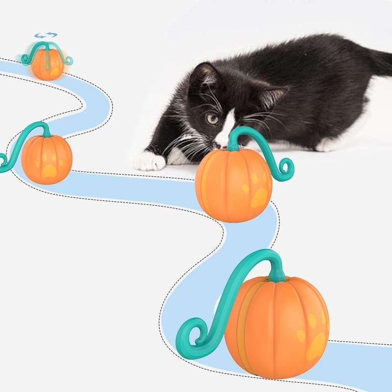 Pelota Inteligente de Apariencia de Calabaza para Gatos - Juguetes Electrónicos Mágicos — imagen 5