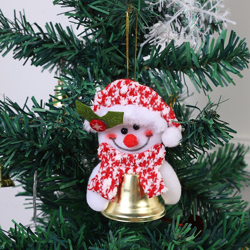 Christmas cartoon pendant Santa Claus reindeer decoration pendant Christmas tree bell hanging accessory — image 4