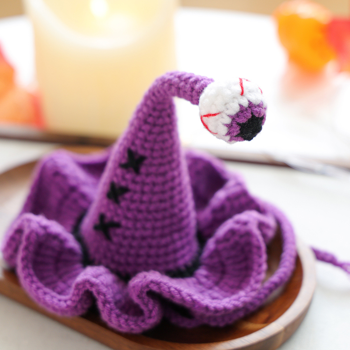 Pet Hat for Dogs and Cats, Halloween Funny Wizard Knitted Hat, Cute Festival Costume Accessory — image 5
