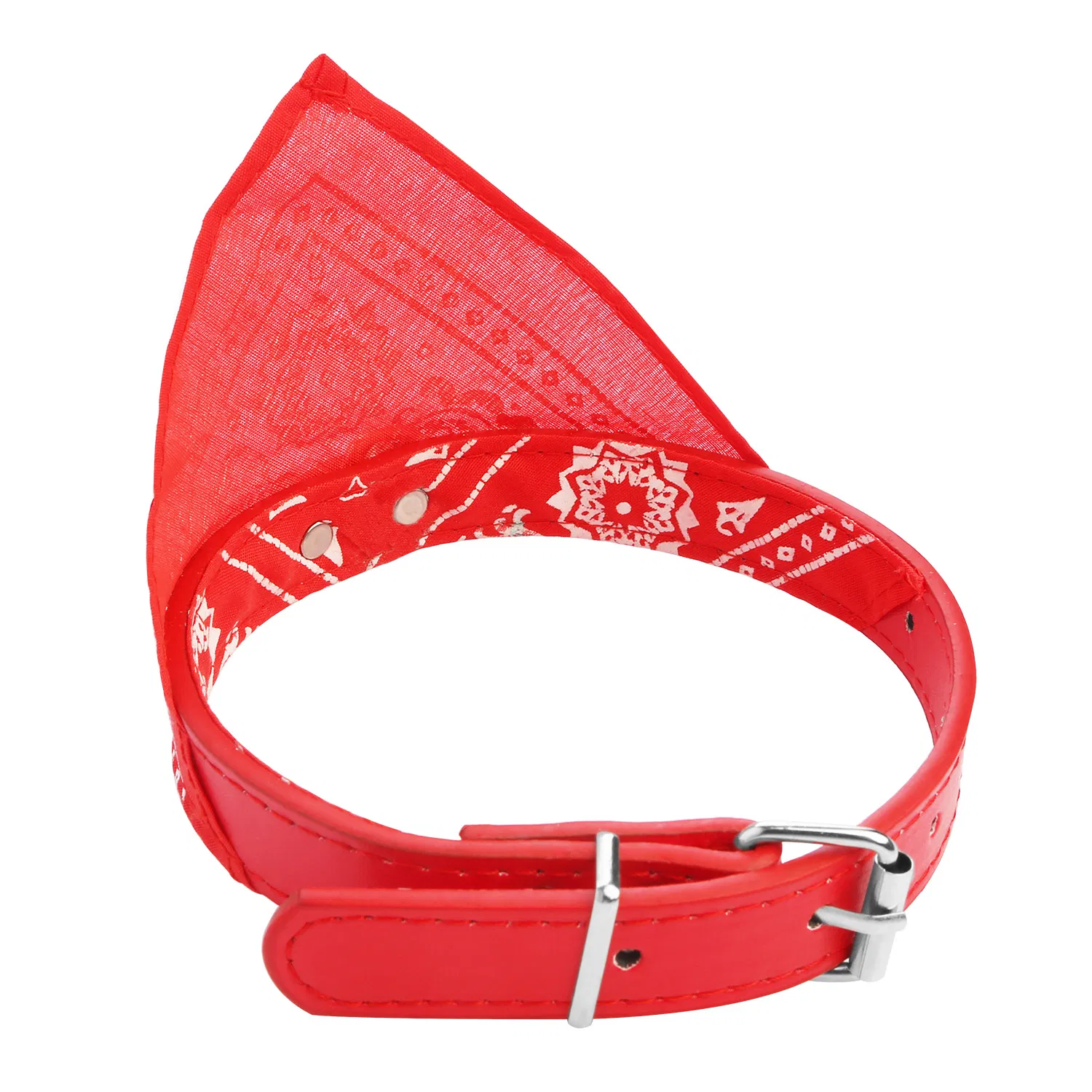 Adjustable Bandana Leather Pet Collar Triangle Scarf — image 7