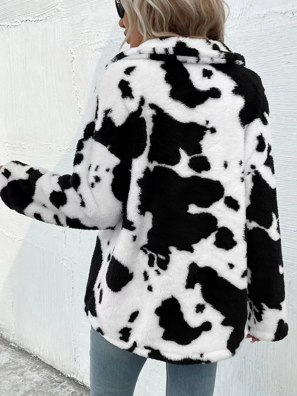 Double-sided Plush Cow Pocket Top Jacket — image 8