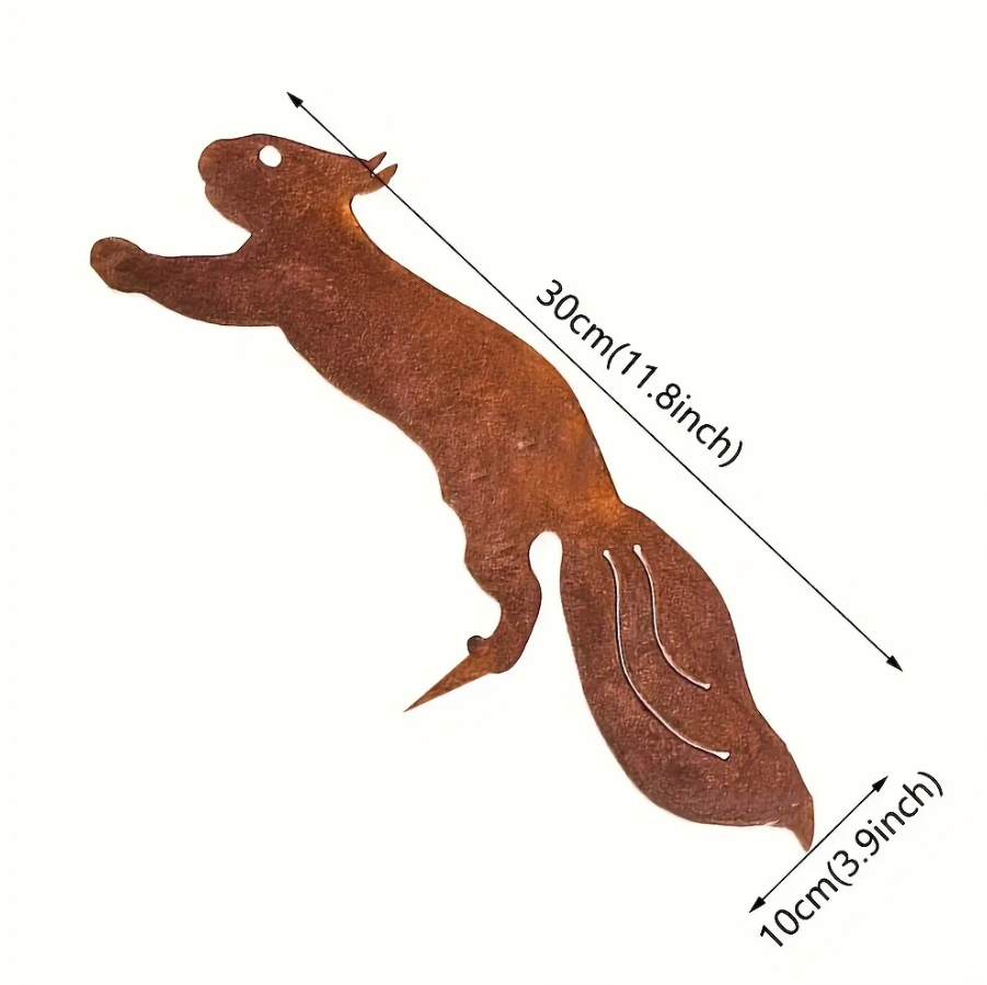 Arte de Gato en Hierro Forjado con Apariencia Oxidada - Decoración Exterior Rustica — imagen 2