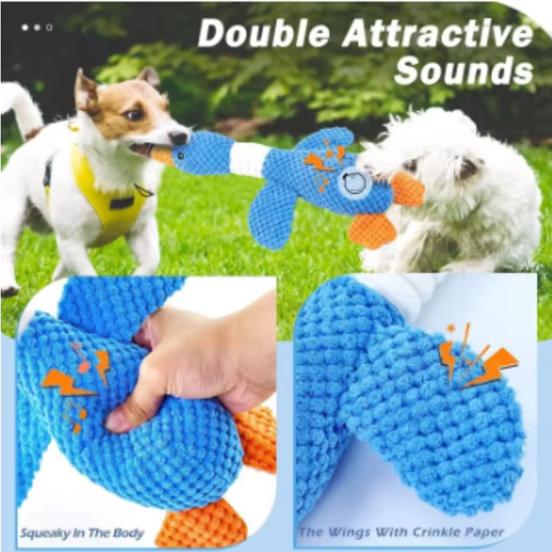 Cat Dog Toys for Aggressive Chewers Cats Dogs, Chew Squeak Toy Cats Dogs Interactive Plush Doll Pet Products — image 3