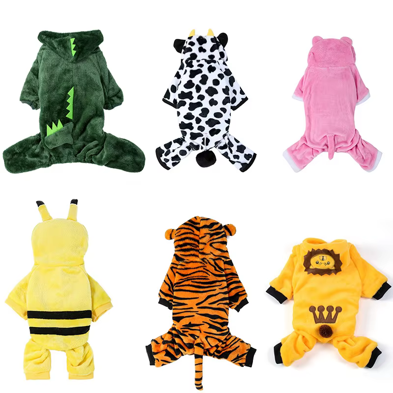 Ropa de perro para mascotas: chaquetas de felpa suave y cálida, trajes, sudaderas con capucha para perros pequeños, cachorros, gatos, Chihuahua, Yorkshire, chaquetas de disfraces — imagen 2
