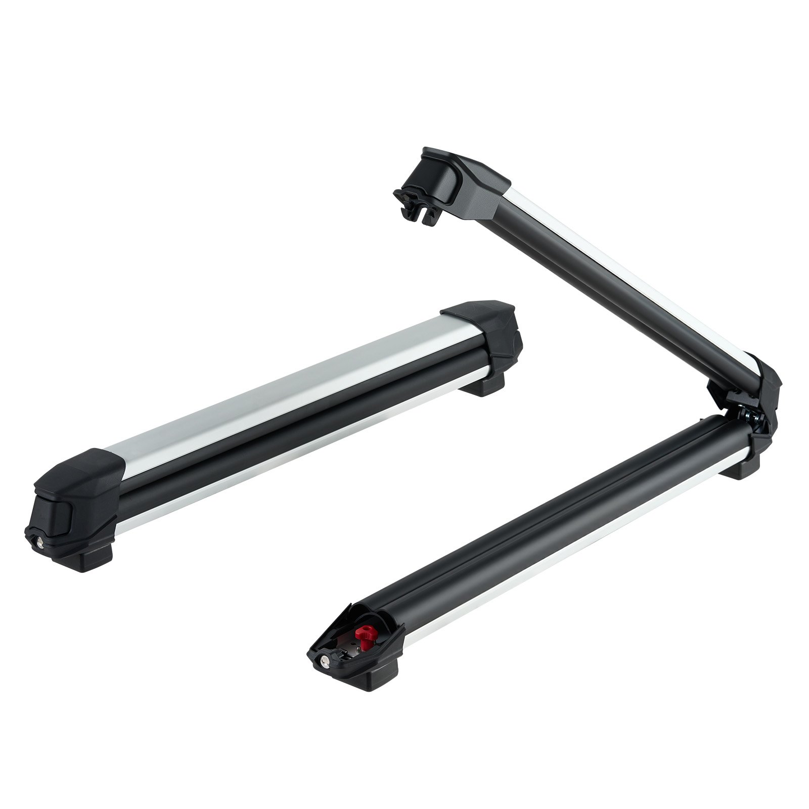 Ski & Snowboard Roof Rack, Carry Up To 6 Pairs Of Skis Or 4 Snowboards, 2 PCS Aluminum Universal Car Roof Rack With Lock & Rubber Padding, Carrier For Fishing Rod, Fit Most Slotted Crossbars — imagen 1