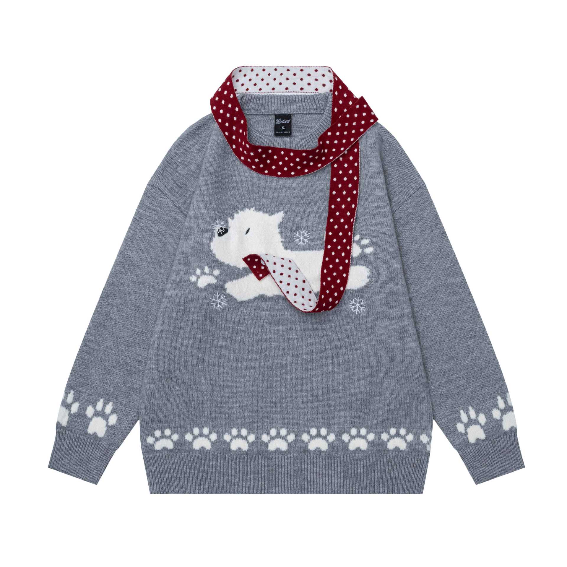 Scarf Running Dog Sweater — image 4