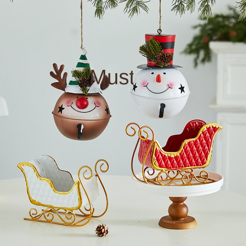 Christmas Tree Iron Reindeer Small Ornament Cute Creative Cartoon Hanging Decoration Scene Decoration — image 3