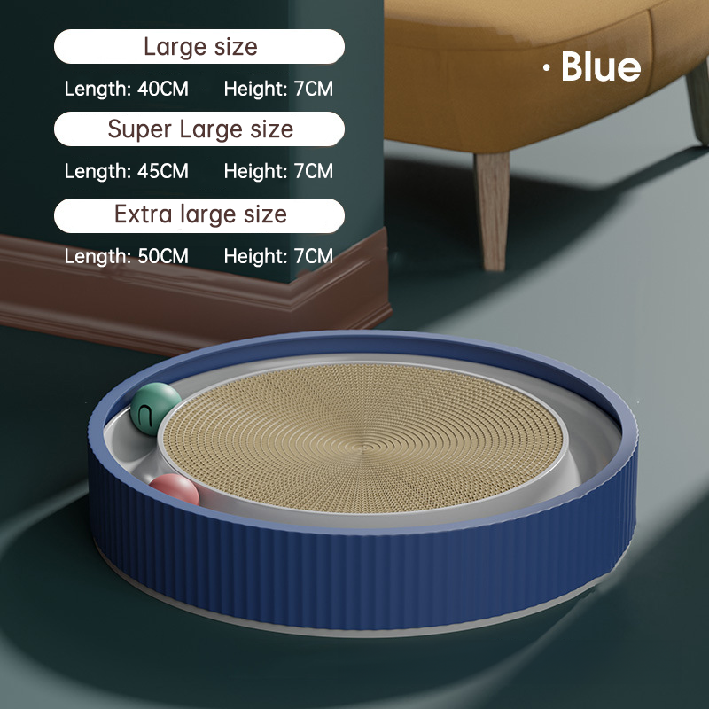 Multi Function Round Cat Scratching Board with Ball Toy Cat Scratcher Funny Sharpen Nails Scraper Can Replace Nest for Cats — image 7