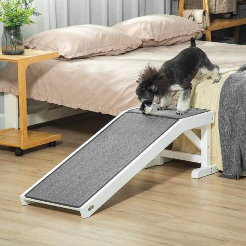 Ramp For Dog Bed, Pet Ramp For Dog With Non-slip Carpet And Top Platform — imagen 3