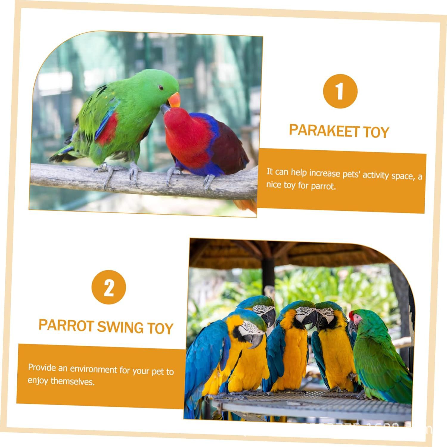 Juguetes para Loros Redil de Escalada y Hammock Medio y Grande Juguete para Caja de Aves — imagen 3